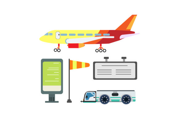 Airplane Illustrations Vector Set for Crafting & Graphics