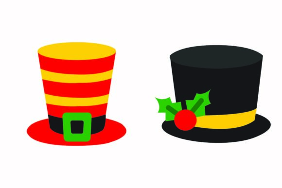 Christmas Cap Accessory Illustrations for Crafting