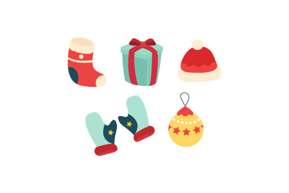 Christmas Illustrations Cute Set: Graphics for Publishing