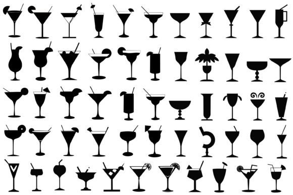 Cocktail Silhouette Graphics & Illustrations for Publishers