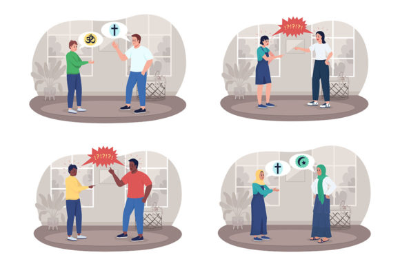 Conflict with Parents Illustrations: Graphics for Designers