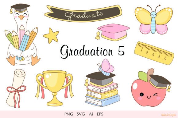 Cute Graduation Clipart Part 5: Graphics & Illustrations Review
