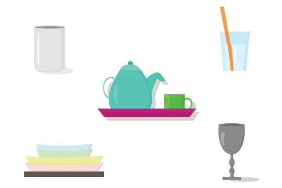 Dining Room Tablewares Graphics & Illustrations