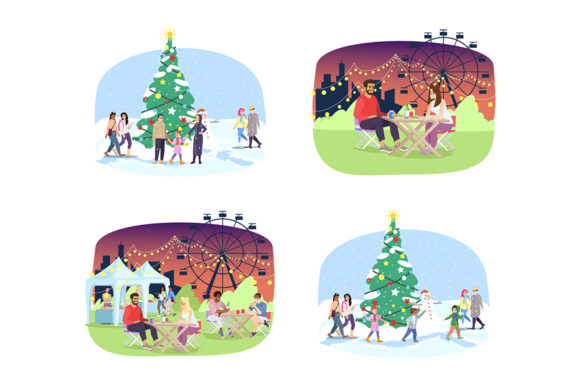 Fair Market Flat Vector Illustrations for Digital Products