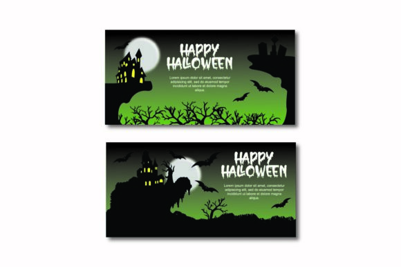 Halloween Silhouette Flyer Illustrations & Graphics