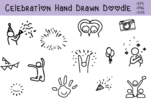 Hand Drawn Doodle Celebration Graphics and Illustrations Review