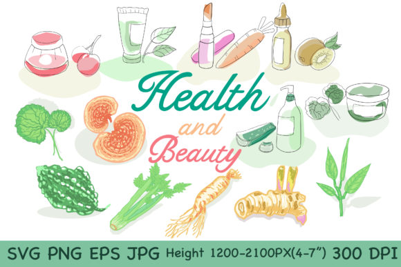 Illustrations for Health and Beauty Graphics Review