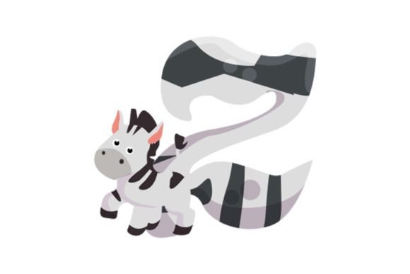 Kids Animals Alphabet Z Illustrations & Graphics