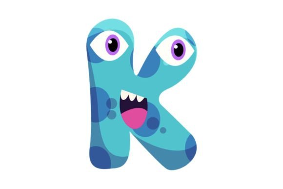 Kids Monster Alphabet K Illustrations: Playful Graphics & Illustrations