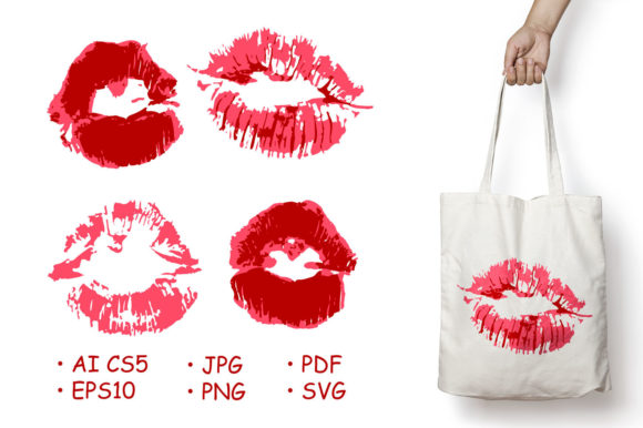 Lips, Kiss Vector Set: Graphics & Illustrations Review