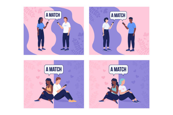Perfect Matching Illustrations Set: Graphics for Local Branding