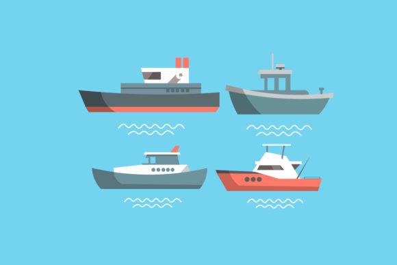 Ship Vectors Graphics & Illustrations Set