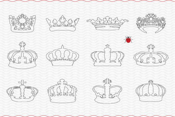 SVG Crowns, Black Isolated Illustrations: A Designer's Review