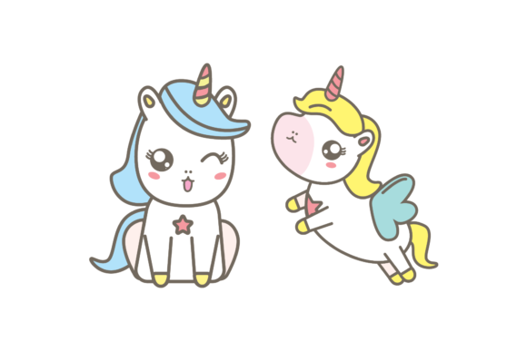 Unicorn Set Cute Vector Illustrations Review for Crafting
