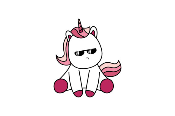 Unicorns Kawaii Illustrations Vectors for Graphics